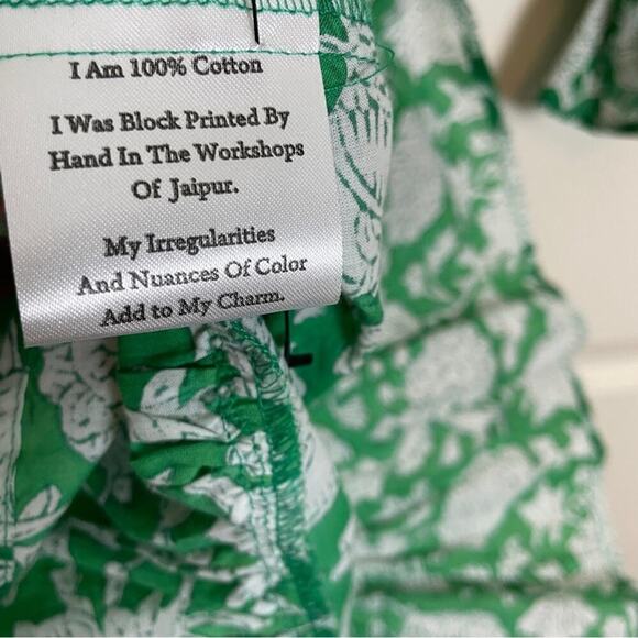 Mille Resort & Travel June Block Floral Print Midi Dress Puff Sleeves NWOT Sz S - Picture 11 of 13